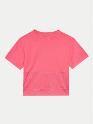 Guess T-Shirt J4YI17 K6YW4 Różowy Boxy Fit. Czerwone koszulki dziewczęce Guess, z aplikacjami, z bawełny, bez ramiączek. Za 59.99 zł.