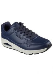 Buty sportowe męskie Skechers Uno Tailored Air. Niebieskie buty sportowe na co dzień męskie Skechers, z materiału, bez zapięcia, trekkingowe. Za 390.00 zł.