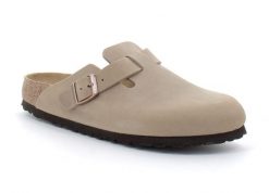 Kapcie Birkenstock Boston Sfb Leoi Damskie. Brązowe kapcie damskie Birkenstock, z materiału. Za 704.20 zł.