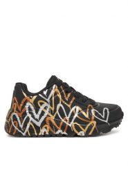 Skechers Sneakersy 314067L/BKGD Czarny. Czarne buty sportowe dziewczęce Skechers, bez wzorów, ze skóry, bez zapięcia. Za 199.99 zł.