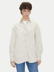 Pepe Jeans Koszula jeansowa PL304963 Écru Oversize. Koszule damskie Pepe Jeans, m, bez wzorów, z jeansu, bez kołnierzyka, bez ramiączek. Za 299.99 zł.