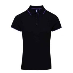 Damska Koszulka Polo Coolchecker W Kontrastowym Kolorze. Białe bluzki sportowe damskie PREMIER, s, bez kołnierzyka, bez ramiączek. Za 96.99 zł.