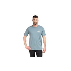 Koszulka turystyczna '73 Skyline T-Shirt. Niebieskie t-shirty męskie Patagonia, m, bez wzorów, z bawełny, bez kołnierzyka. Za 199.99 zł.