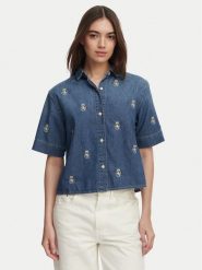 Tommy Hilfiger Koszula jeansowa WW0WW50624 Niebieski Relaxed Fit. Niebieskie koszule damskie Tommy Hilfiger, l, bez wzorów, z bawełny, bez kołnierzyka, bez ramiączek. Za 529.99 zł.