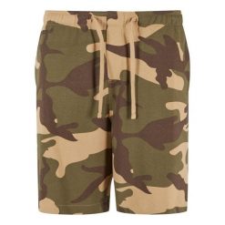 Shorty Męskie Camo Easy. Brązowe szorty męskie Urban Classics, bez wzorów, sportowe. Za 122.99 zł.