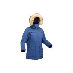 Kurtka turystyczna SH500 ultra-warm męska. Brązowe kurtki męskie QUECHUA, na zimę, m, bez wzorów, z materiału, bez kaptura. Za 399.99 zł.