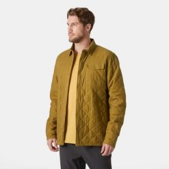 Izolowana kurtka turystyczna Helly Hansen Isfjord. Brązowe kurtki męskie Helly Hansen, m, bez wzorów, z bawełny, casualowe, bez kaptura. Za 634.50 zł.