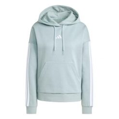 Bluza damska z kapturem adidas Essentials 3-Stripes Fleece. Białe bluzy z kapturem damskie Adidas, xs, z dresówki. Za 257.50 zł.