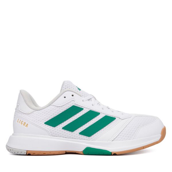 Buty halowe adidas. Białe buty sportowe na co dzień męskie Adidas, bez zapięcia. Za 299.99 zł.