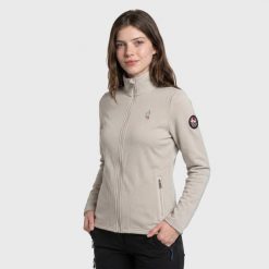 Bluza trekkingowa damska DEBBY rozpinana. Niebieskie bluzy bez kaptura damskie Aulp, m, z dzianiny. Za 229.99 zł.
