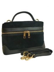 ORE10 Skórzana torebka "Lazur" w kolorze czarnym - 24 x 15 x 9 cm rozmiar: onesize. Czarne torebki klasyczne damskie ORE10, bez wzorów, z materiału, bez dodatków. Za 260.99 zł.