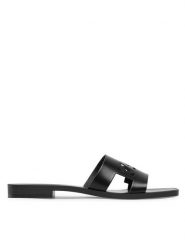 KARL LAGERFELD Klapki KL80405 Czarny. Czarne klapki damskie Karl Lagerfeld, bez wzorów, ze skóry, bez obcasa. Za 229.99 zł.