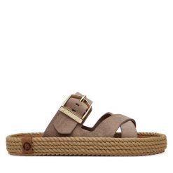 Klapki Bohonomad. Brązowe klapki damskie Bohonomad, bez wzorów, bez obcasa. Za 349.99 zł.