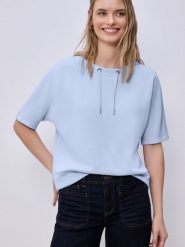 Street One Bluza damska Kobiety Sztuczne włókno niebieski jednolity, 36. Niebieskie bluzy bez kaptura damskie Street One, z włókna. Za 249.95 zł.