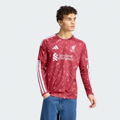 Koszulka podstawowa z długim rękawem Liverpool FC 26/27. Czerwone koszulki męskie z długim rękawem Adidas, s, z dzianiny. Za 479.00 zł.
