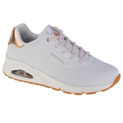 Tenisówki Skechers Model Shimmer Away Kolor Biały. Białe trampki i tenisówki damskie Skechers, bez wzorów, z materiału. Za 425.00 zł.