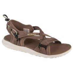 Sandały Columbia Sandal 1889551252 brązowe. Brązowe sandały damskie bez wzorów, z gumy, bez obcasa. W wyprzedaży za 359.42 zł.