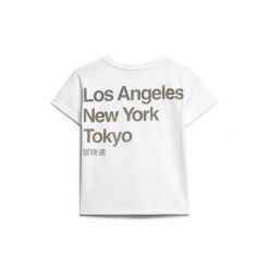 Koszulka damska Superdry Core Logo City. Białe bluzki damskie Superdry., bez wzorów, bez kołnierzyka, bez ramiączek. Za 114.15 zł.