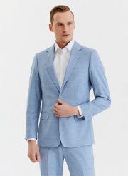 PAKO LORENTE – Niebieska męska marynarka garniturowa. Niebieskie marynarki męskie Pako Lorente, bez wzorów. Za 399.99 zł.