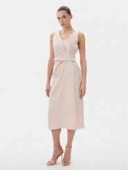 Rinascimento Sukienka koktajlowa CFC0122928003 Różowy Regular Fit. Czerwone sukienki damskie RINASCIMENTO, xs, bez wzorów, z syntetyku, wizytowe, bez kołnierzyka, bez ramiączek. Za 279.99 zł.