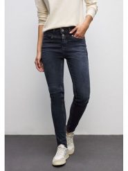 Street One Dżinsy - Slim fit - w kolorze granatowym rozmiar: W32/L30. Niebieskie jeansy damskie Street One, z podwyższonym stanem. Za 178.37 zł.