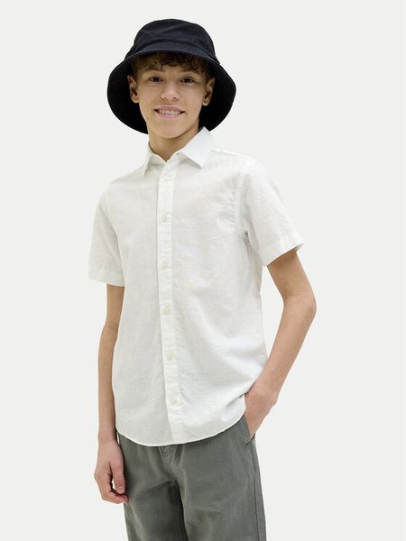 Jack & Jones Junior Koszula Breeze 12268986 Biały Regular Fit. Białe koszule chłopięce JACK & JONES Junior, bez wzorów, z bawełny, bez kołnierzyka, bez ramiączek. Za 89.99 zł.