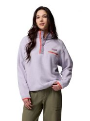 Columbia Bluza polarowa "Helvetia II" w kolorze lawendowym rozmiar: XL. Różowe bluzy bez kaptura damskie Columbia, xl, z polaru. Za 126.75 zł.