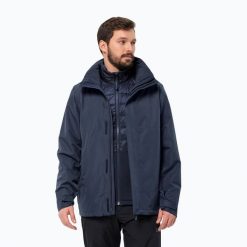 Kurtka 3w1 męska Jack Wolfskin Feldberg Luntal 3in1. Niebieskie kurtki męskie Jack Wolfskin, m, bez wzorów, sportowe, bez kaptura. Za 999.99 zł.