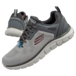 Buty Skechers Track 232698/GYCC szare. Szare buty sportowe na co dzień męskie z materiału, bez zapięcia. Za 432.01 zł.