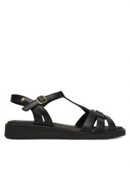 Pikolinos Sandały Roquetas W9B-0789 Czarny. Czarne sandały damskie Pikolinos, bez wzorów, ze skóry, bez obcasa, na płaskiej podeszwie. Za 559.99 zł.