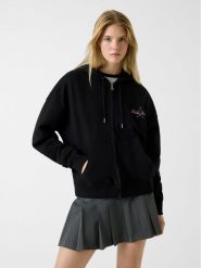 Guess Jeans Bluza W6RQ06 K68I4 Czarny Oversize. Czarne bluzy bez kaptura damskie Guess Jeans, xxl, z bawełny. Za 439.00 zł.