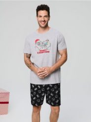 Piżama dwuczęściowa - szary. Szare piżamy męskie Sinsay, l, bez wzorów, bez ramiączek. Za 39.99 zł.