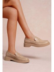 Foreverfolie Mokasyny w kolorze beżowym rozmiar: 41. Brązowe mokasyny damskie Foreverfolie. Za 108.99 zł.