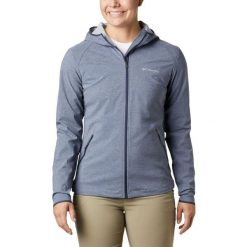 Kurtka Softshell Damska Columbia Heather Canyon. Niebieskie kurtki softshell damskie Columbia, s, bez wzorów, z materiału, bez kaptura. Za 597.00 zł.