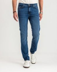 Spodnie Męskie Jeansowe Mustang Vegas Slim Denim Blue 1015043 5000 702, W33 L32. Niebieskie spodnie wizytowe męskie Mustang, z bawełny. Za 219.99 zł.