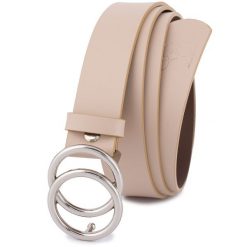 Pasek skórzany BELTIMORE ecru B08 r.90-105 cm. Paski damskie bez wzorów. Za 54.99 zł.