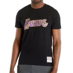Koszulka sportowa męska Mitchell & Ness Nba Team Logo Tee Los Angeles Lakers. Czarne t-shirty sportowe męskie Mitchell & Ness, m, bez ramiączek, do koszykówki. Za 189.00 zł.