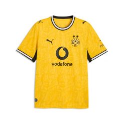 Męska koszulka domowa Borussia Dortmund 26/27 PUMA. Czarne t-shirty sportowe męskie Puma, l, z materiału, bez ramiączek, do piłki nożnej. Za 429.00 zł.