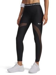 Under Armour Legginsy sportowe "HeatGear Mesh" w kolorze czarnym rozmiar: XS. Czarne legginsy damskie Under Armour, xs, bez wzorów, z materiału. Za 96.45 zł.