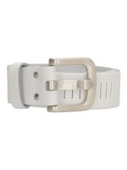 HIDE & STITCHES Skórzany pasek w kolorze białym - 115 cm rozmiar: onesize. Białe paski damskie HIDE & STITCHES, bez wzorów, z materiału. Za 56.99 zł.