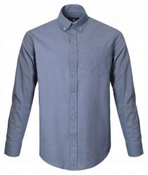 Lekka, Lniano Bawełniana Koszula Męska - Pako Jeans - Niebieska, Prosty Krój. Niebieskie koszule męskie Pako Jeans, l, bez wzorów, z bawełny, bez kołnierzyka, bez ramiączek. Za 199.00 zł.