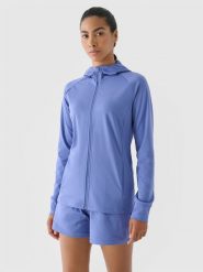 4F Bluza treningowa slim szybkoschnąca damska - granatowa XS. Niebieskie bluzy sportowe damskie 4f, xs, z dzianiny. W wyprzedaży za 99.99 zł.