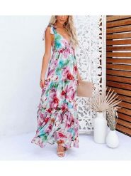 LA Angels Sukienka ze wzorem rozmiar: M. Sukienki damskie LA Angels, na imprezę, m, bez wzorów, bez kołnierzyka, bez ramiączek, maxi. Za 148.61 zł.