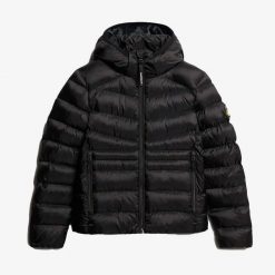Damska ocieplana kurtka puchowa Superdry Fuji Quilt. Niebieskie kurtki damskie Superdry., na zimę, xs, bez wzorów, z materiału, bez kaptura. Za 593.45 zł.