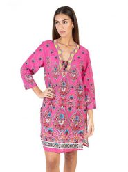 Isla Bonita by SIGRIS Sukienka w kolorze różowym rozmiar: S. Różowe sukienki damskie Isla Bonita by SIGRIS, na co dzień, s, bez wzorów, z bawełny, bez kołnierzyka, bez ramiączek, midi, proste. Za 109.00 zł.