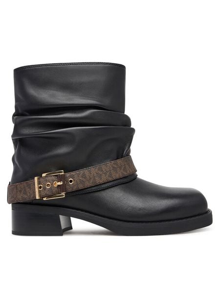 MICHAEL Michael Kors Botki Colby 40F5COFE6L Czarny. Czarne botki damskie MICHAEL Michael Kors, ze skóry, bez obcasa, na płaskiej podeszwie, bez zapięcia. Za 809.99 zł.