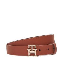 Pasek Tommy Hilfiger. Brązowe paski damskie Tommy Hilfiger, bez wzorów. Za 209.99 zł.