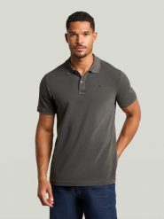 G-Star Koszulka polo w kolorze szarym rozmiar: XL. Szare koszulki polo męskie G-Star, xl, bez wzorów, z bawełny, bez ramiączek. Za 189.95 zł.