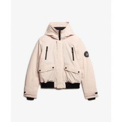 Kurtka bomber damska ocieplana Superdry City. Szare kurtki damskie Superdry., na zimę, xl, bez wzorów, z materiału, bez kaptura. Za 735.55 zł.