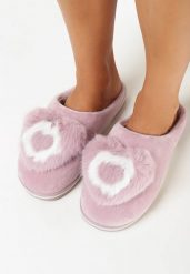 Różowe Kapcie Thaleis. Czerwone kapcie damskie Born2be, z weluru. Za 19.99 zł.